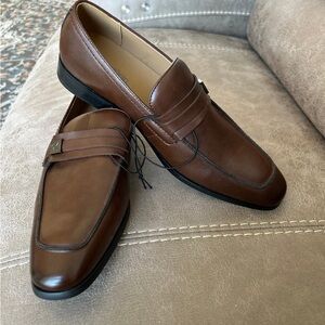 Calvin Klein Dark Brown Leather Loafers 10